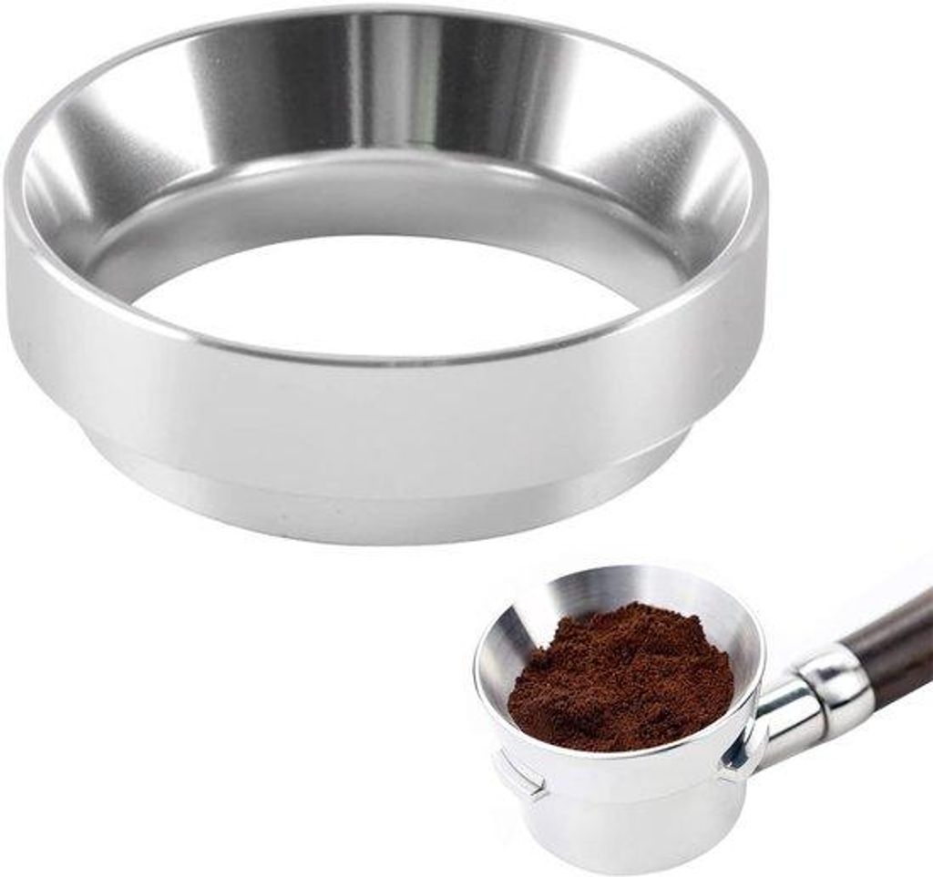Magnetische Kaffee Filterablage - 58 mm Doseerring - Aluminium - Magnetische Trechterdose - Barista-Filterablage - Geschikt für Heimgebrauch und K...