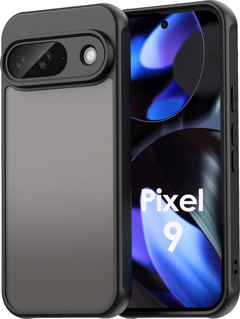 Handyhülle für Google Pixel 9 Matt Stoßfest Schutzhülle Back cover in Schwarz