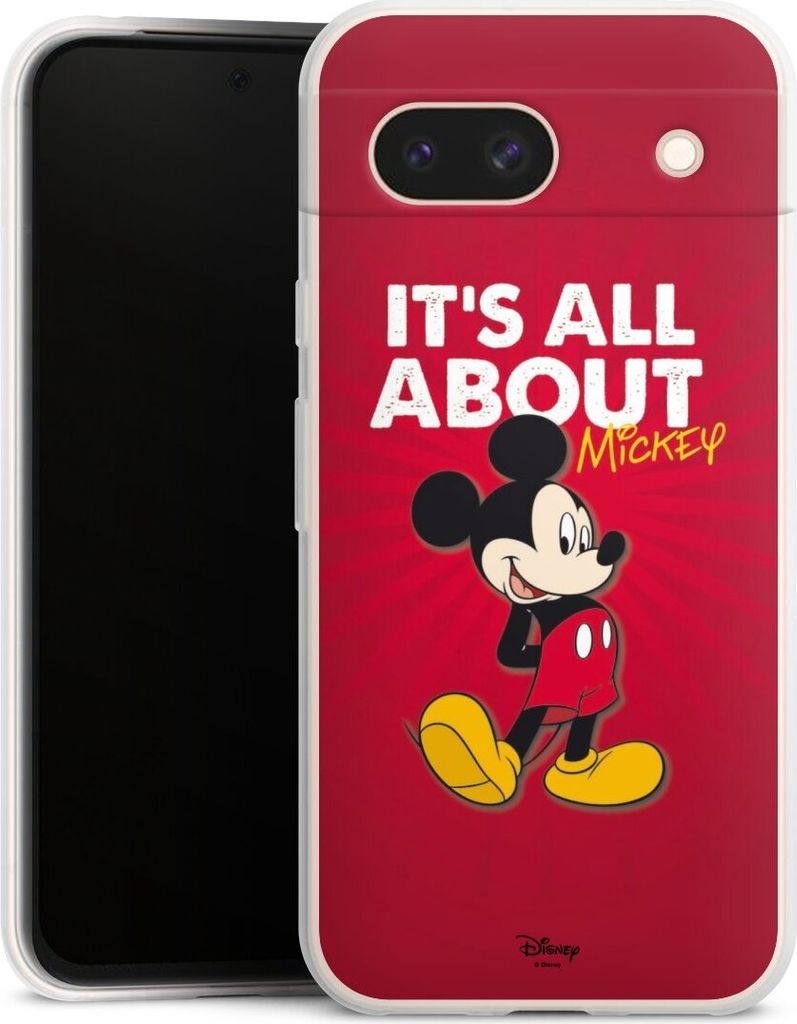 DeinDesign Slim Hülle für Google Pixel 8a Silikon Case Ultra Dünn Handyhülle Disney Maus Offizielles Lizenzprodukt