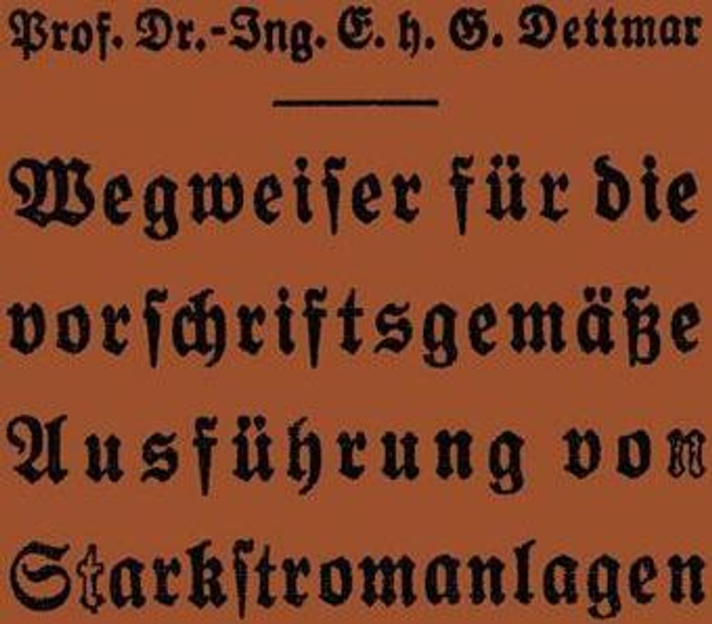 Wegweiser für die vorschriftsgemäße Ausführung von Starkstromanlagen