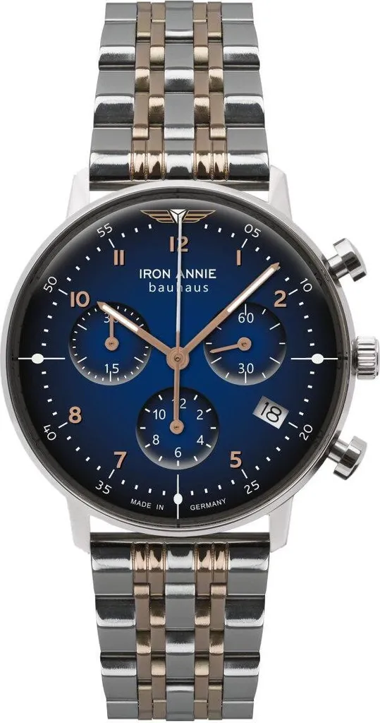 Montre à quartz pour femme style Bauhaus IRON ANNIE 5089MB-3 en acier gris