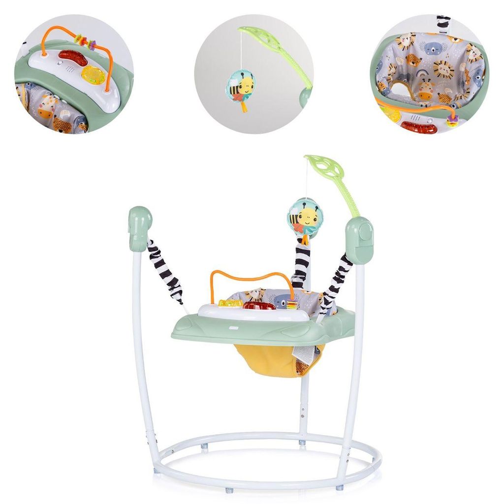 Chipolino Hopser Jumpy Car Musik Licht Hängespielzeug Musikpanel verstellbar grün