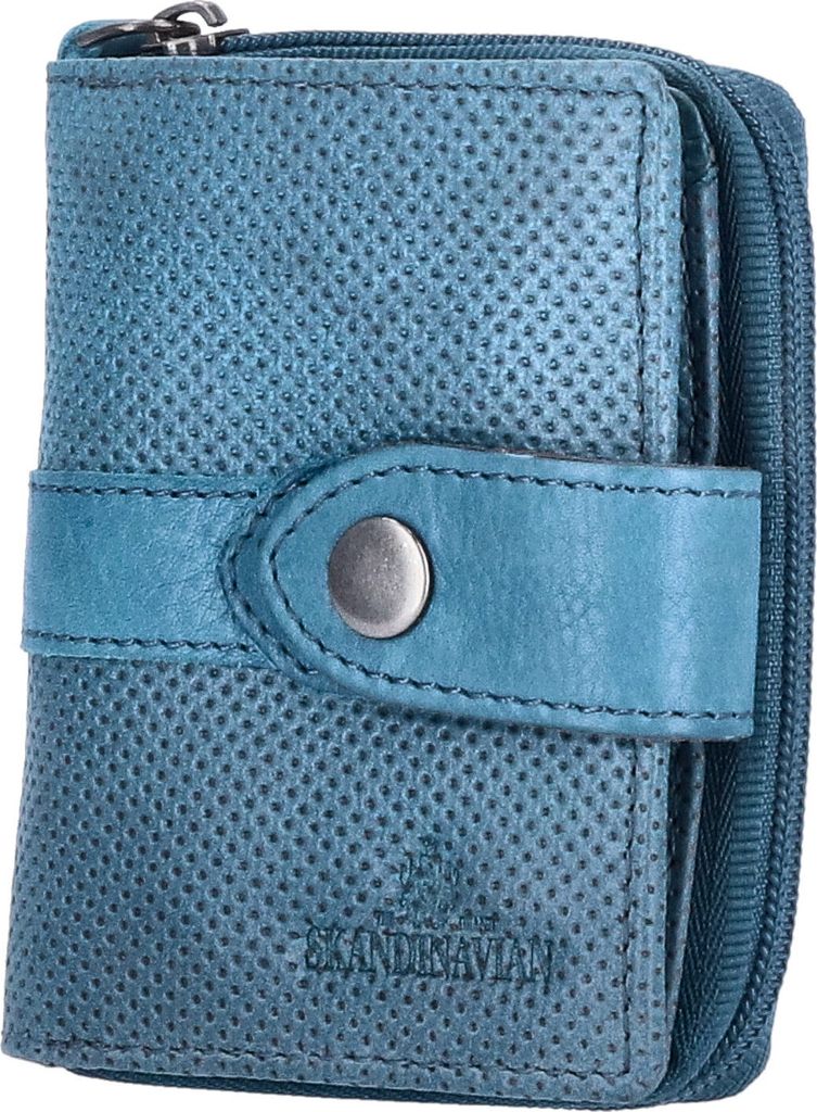 The Skandinavian Brand Damen Leder Geldbörse klein Blue