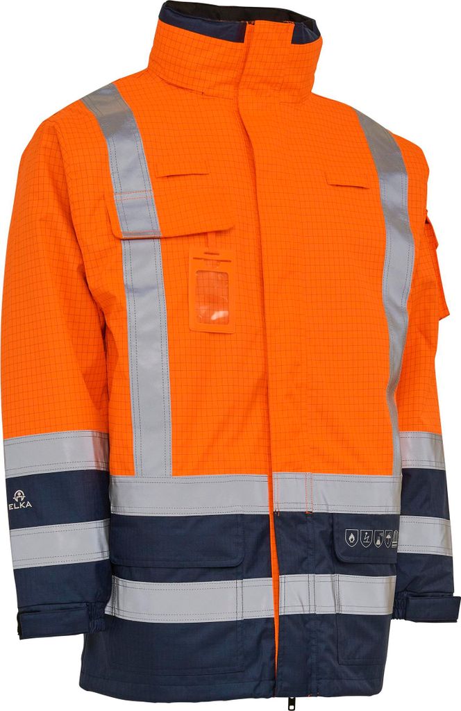 ELKA Securetech Multinorm ArbeitsParka Shell WarnSchutzjacke Warnorange 2XL