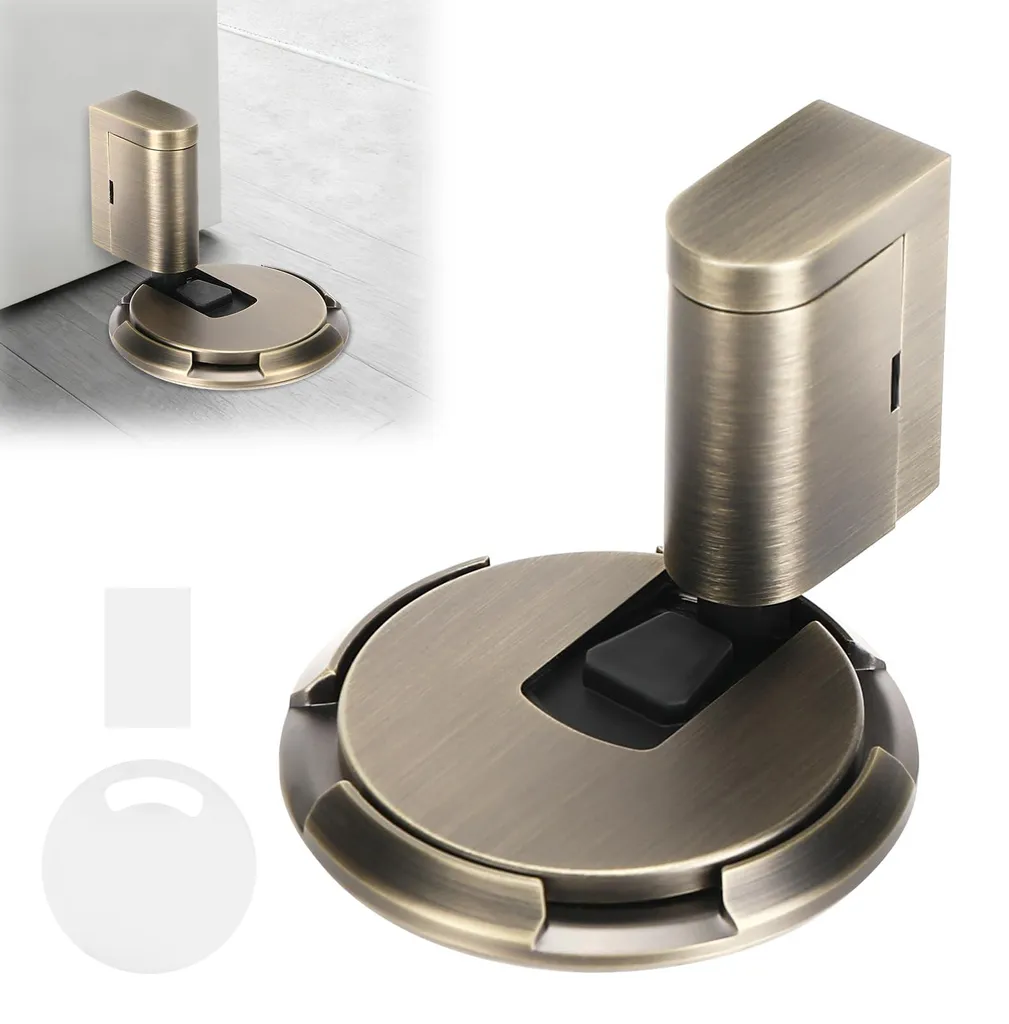 Butée de porte magnétique anti-choc inox bronze sans trouer votre sol