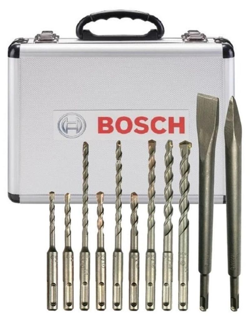 SDS-PLUS-Bohrer- und Meißelset aus Aluminium (11 Stück) - Produktbild 