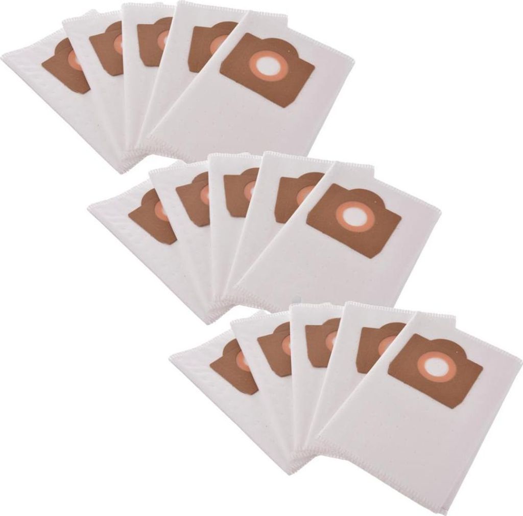 Synthetische Mikrofaser-Staubbeutelpackung für Bosch GAS-15, GAS-20 und Makita VC2512L Staubsauger (15 Stück)