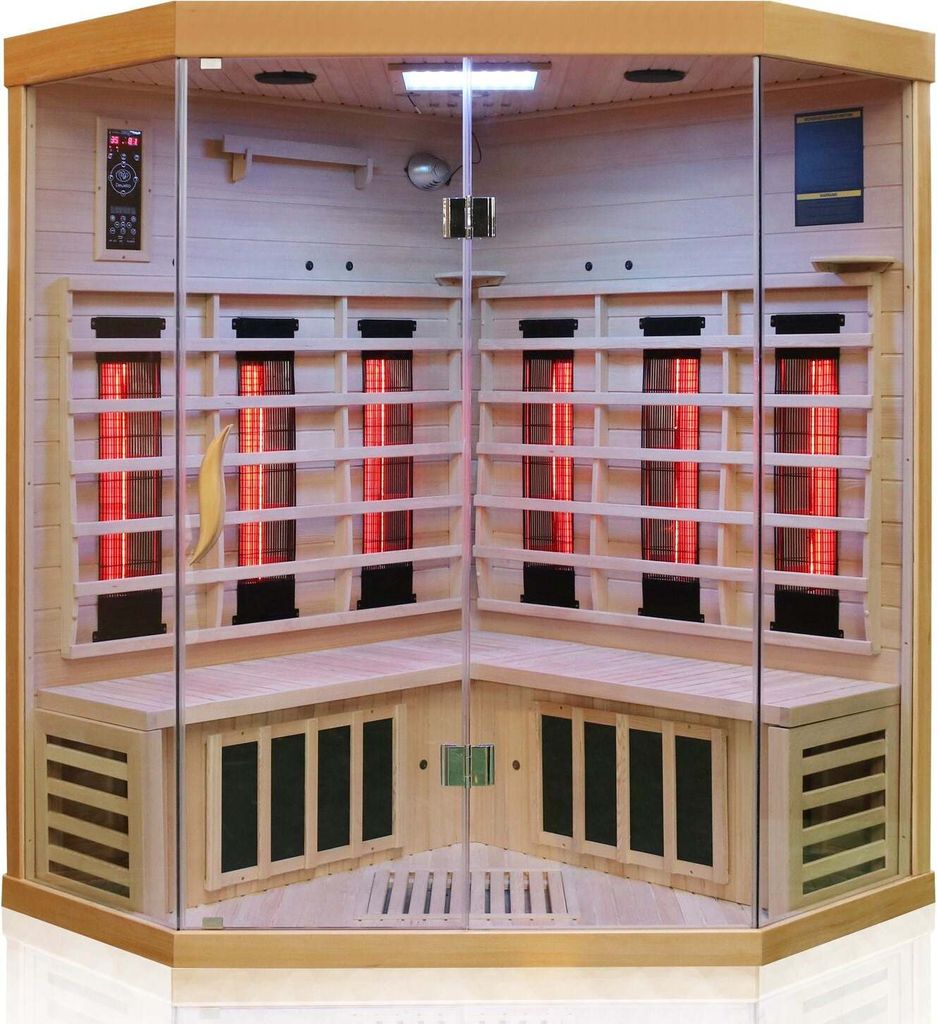 Luxus LED Infrarotsauna - Infrarotkabine 140x140 Dual-Therm Wärmekabine Sauna Vollspektrum 2025