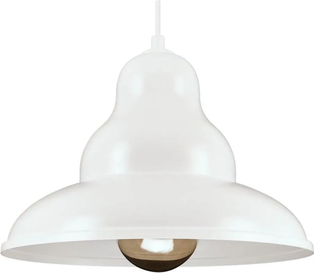 BULMA Lampe Suspendue Industrielle Blanche 1xE27 Métal Ajustable