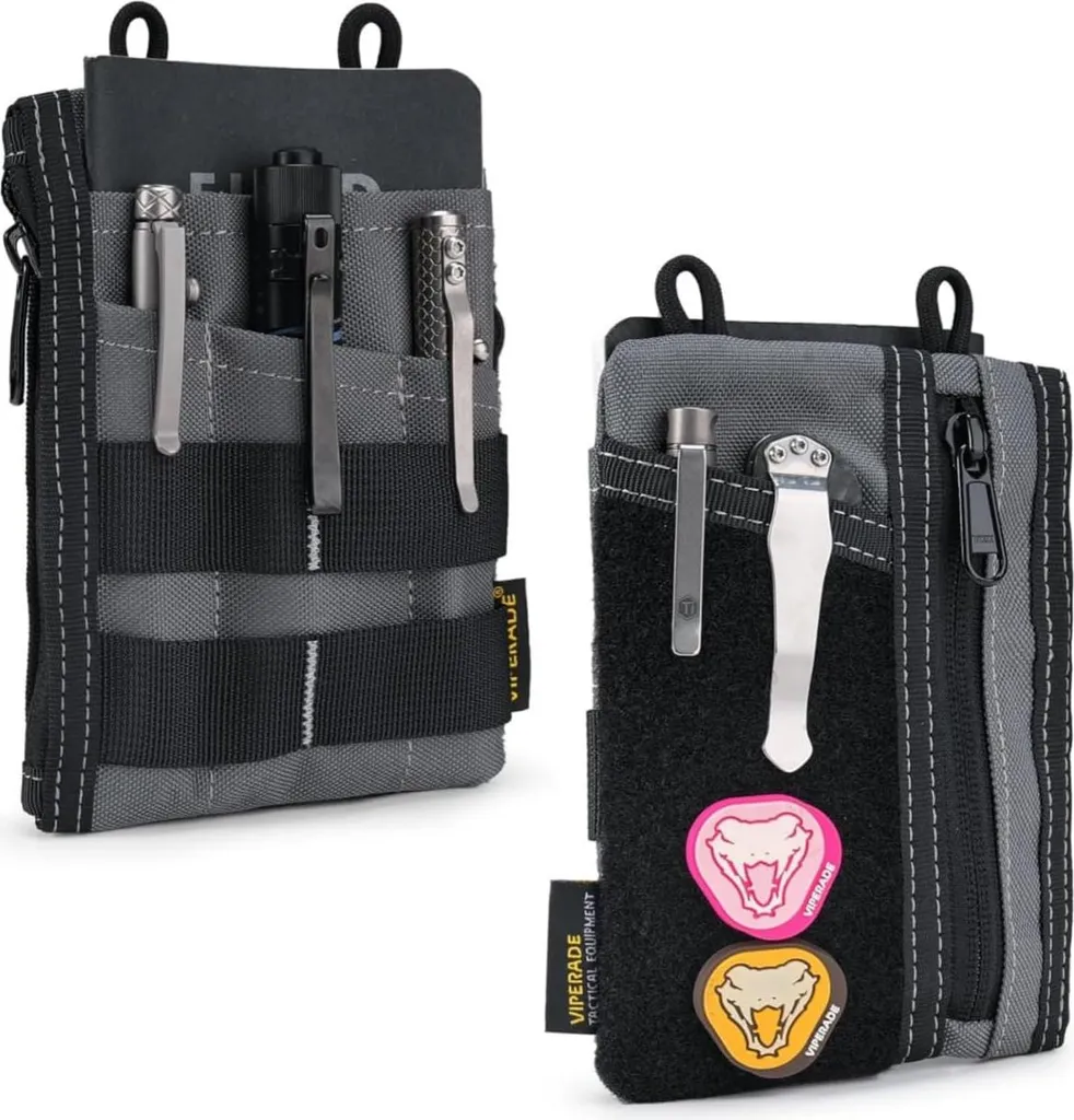 Étui de Rangement EDC Gris - Fini le Désordre avec 7 Compartiments