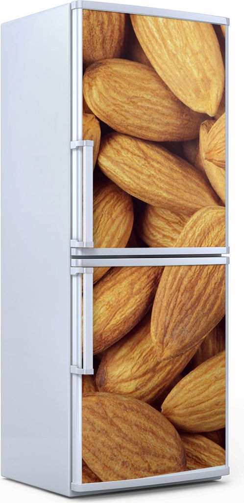 Kühlschrankdekoration 60x180 cm Aufkleber auf dem Kühlschrank - Mandeln Nüsse