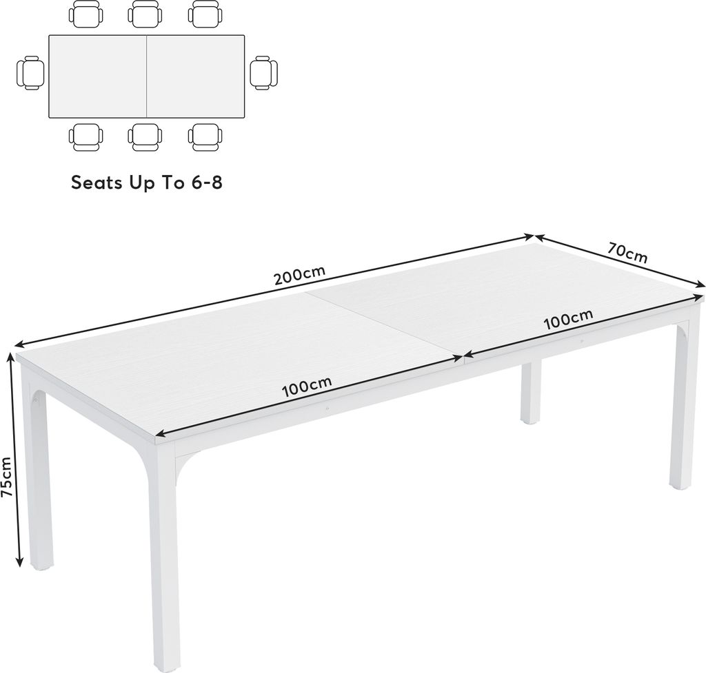 Tribesigns Schreibtisch Computertisch 200x70x 75 cm Produktbild 7