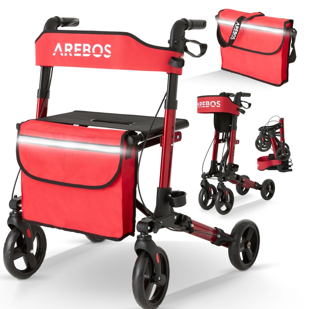 AREBOS ľahký rolátor, rolátory, 6-pozičné nastavenie výšky, Obrázok produktu