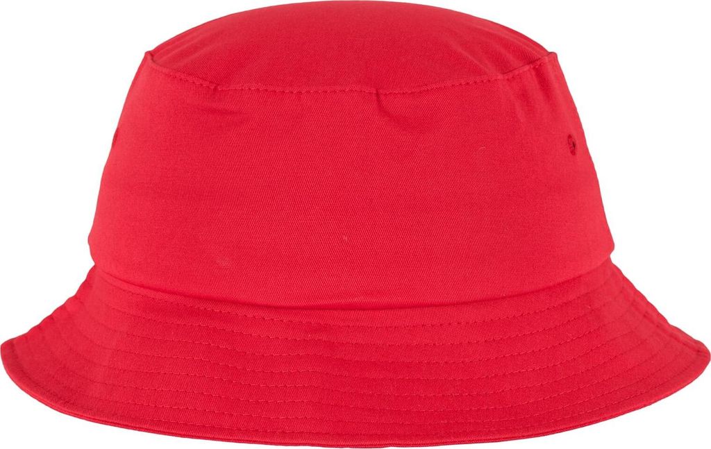 Flexfit Bawełna Twill Bucket Hat, czerwony Zdjęcie produktu 