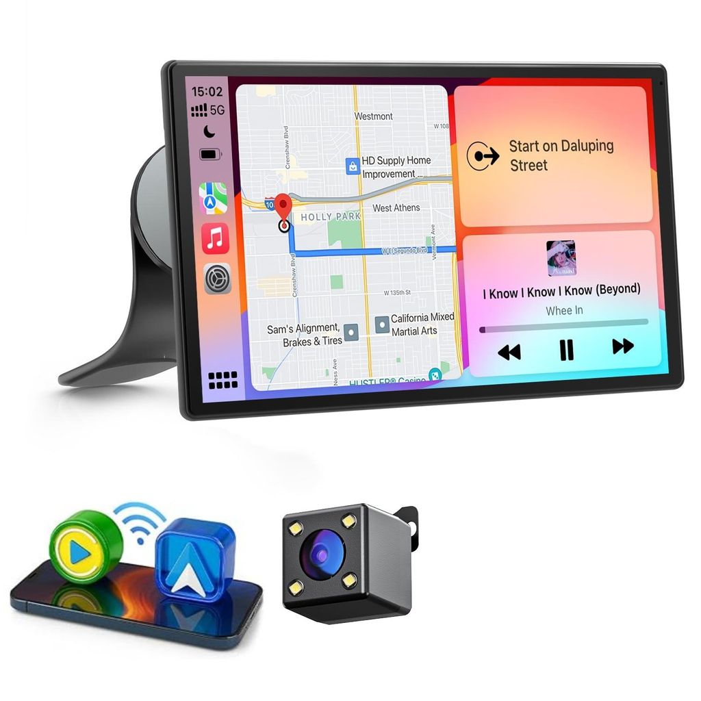 9 Zoll Dashcam auto kabellos Carplay Display für Apple Produktbild 