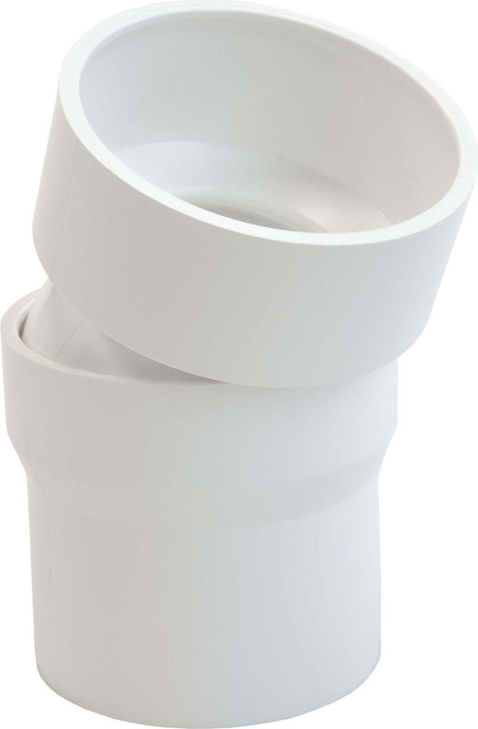 INEFA Flexibler Regenrohrbogen, PVC DN50 / 50mm 0-22 Grad, 1 Bogenstück Weiß Dachrinnenzubehör, einfache Steckmontage, Germany