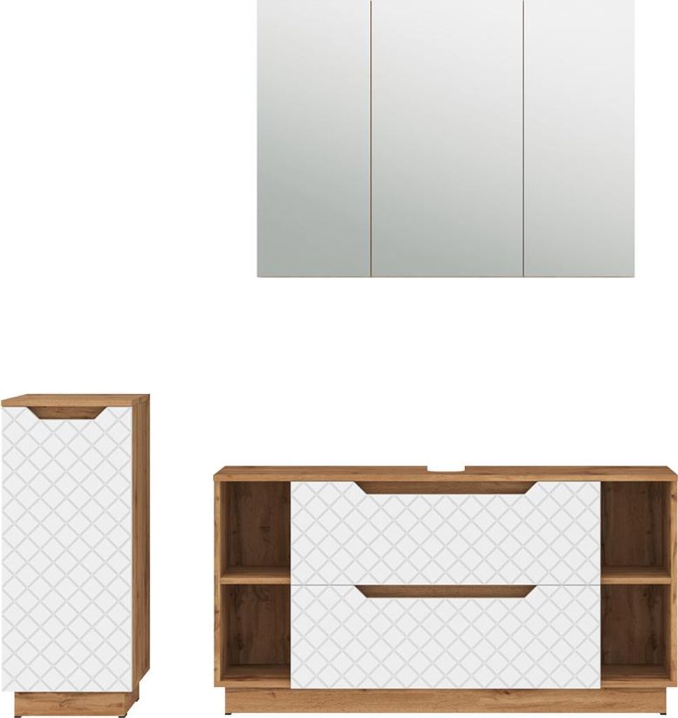 Badmöbel-Set Vicco Lotta Weiß 3 Teile, Model 59418