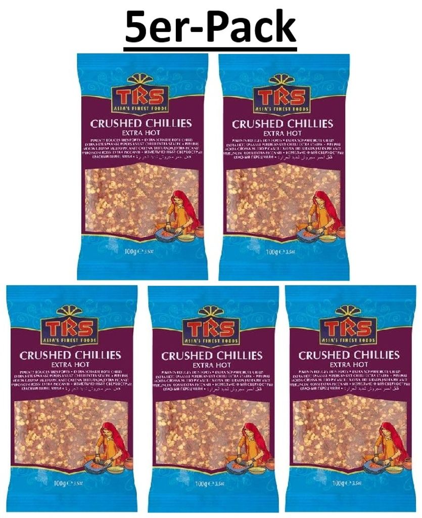 5er-Pack TRS Chiliflocken Extra Scharf 100g