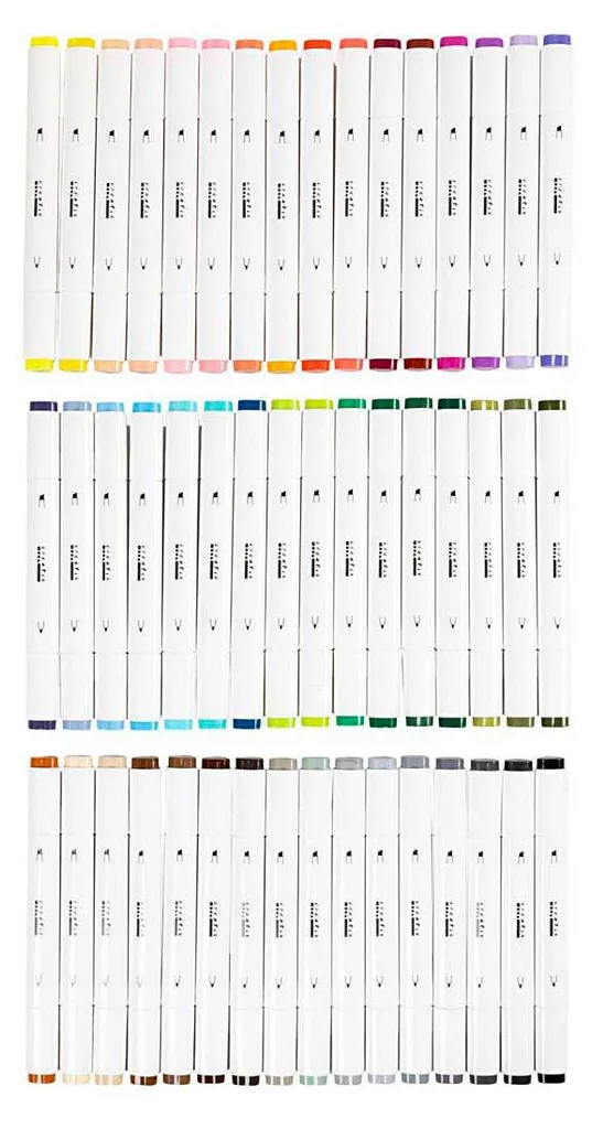 Feutre pour loisirs créatifs et beaux-arts - Mallette de 48 couleurs