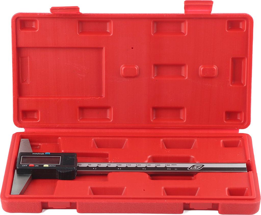 Hochpräziser digitaler Tiefenmessschieber aus Edelstahl, Messwerkzeug 0–150 mm, 0,01 mm