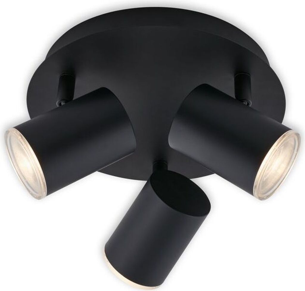 LED Badleuchte Spotleuchte 3xGU10 IP44 5 W schwarz Produktbild 