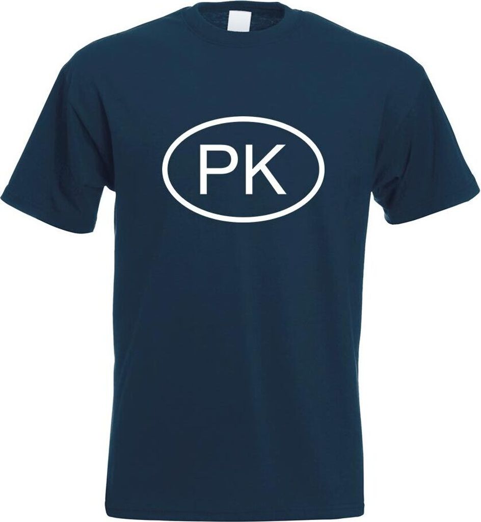Kiwistar - T-Shirt - Navy - Pakistan PK Motiv Bedruckt Funshirt Design Print - mit Motiv Bedruckt - Funshirt Design - Sport - Freizeit - Herren - XL