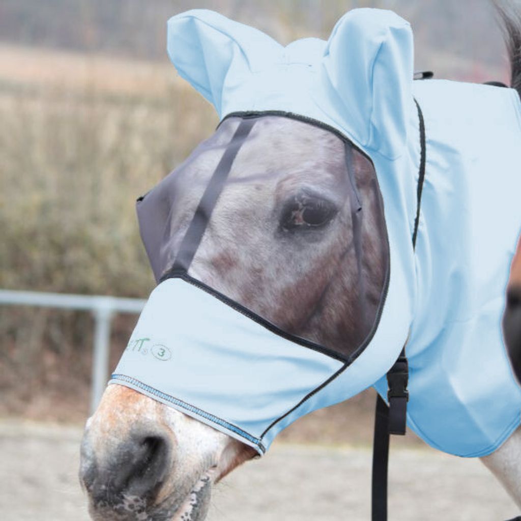 Boett Fliegenmaske Sweet Itch Hood - iceblue (Gr. 140-170) Image du produit 