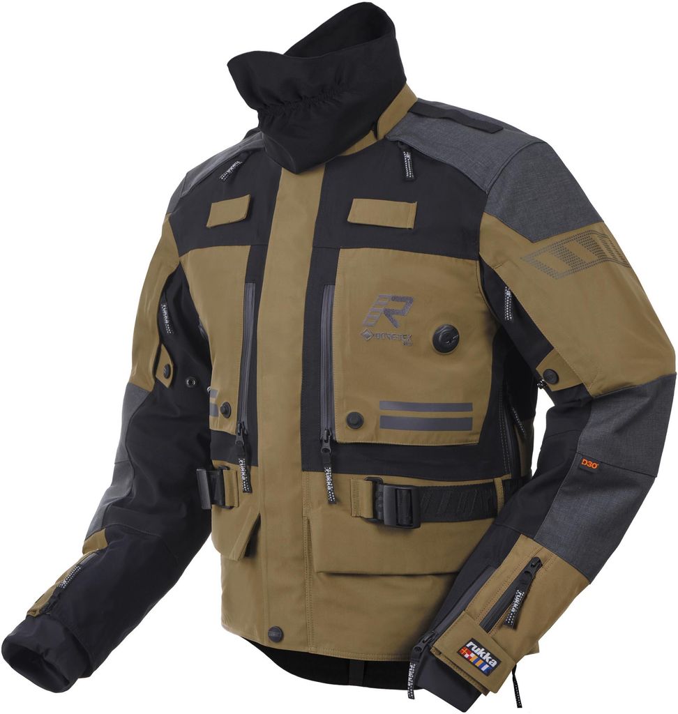 Rukka TitanTrail-R wasserdichte Motorrad-Textiljacke, braun/grau, 54