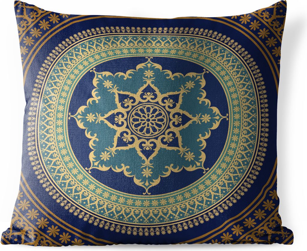 MuchoWow Outdoor Kissen - Mandala altmodisch - 45x45 cm - Wetterfest - Lounge Kissen - Fotokissen - Dekoratives Kissen