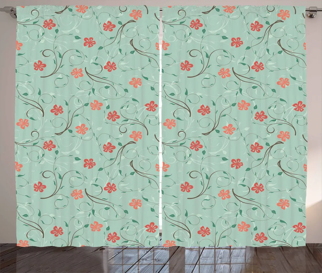 Arredare con Tende Floreali ABAKUHAUS: Stile Rustico 280x175