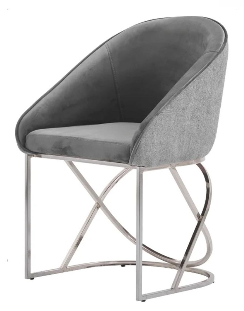 Essgruppen Esstischstühle Luxus 6x Stühle Textil Farbe Grau Modernes Möbel Neu