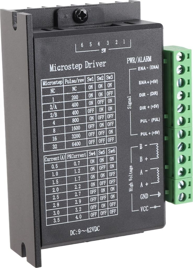 Schrittmotortreiber aus Aluminium, Hochgeschwindigkeits-Optikisolierung, TB6600, NEMA 17/23/34, 4,0 A, 42 V DC