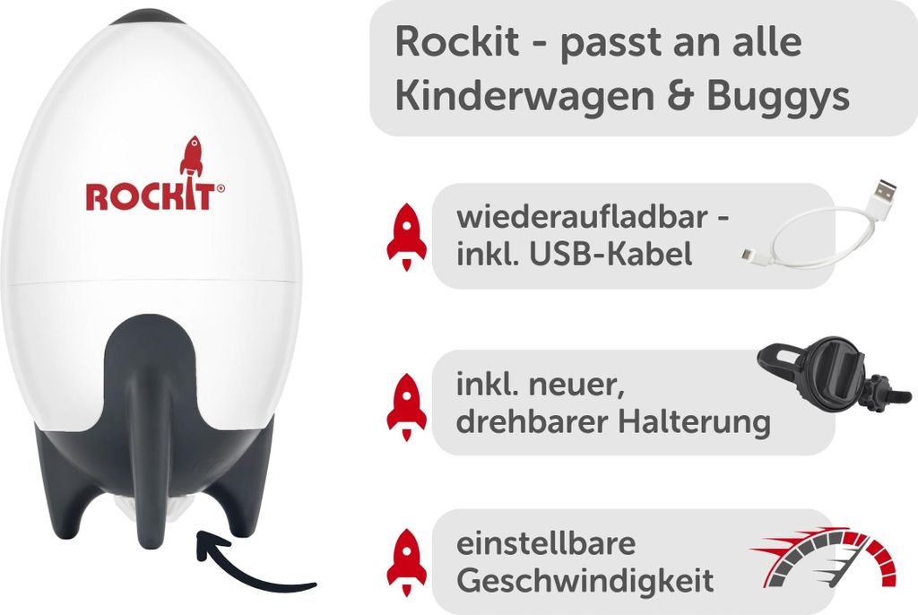 Rockit Baby Rocker Nabíjecí kočárek RR02 Obrázek produktu 5