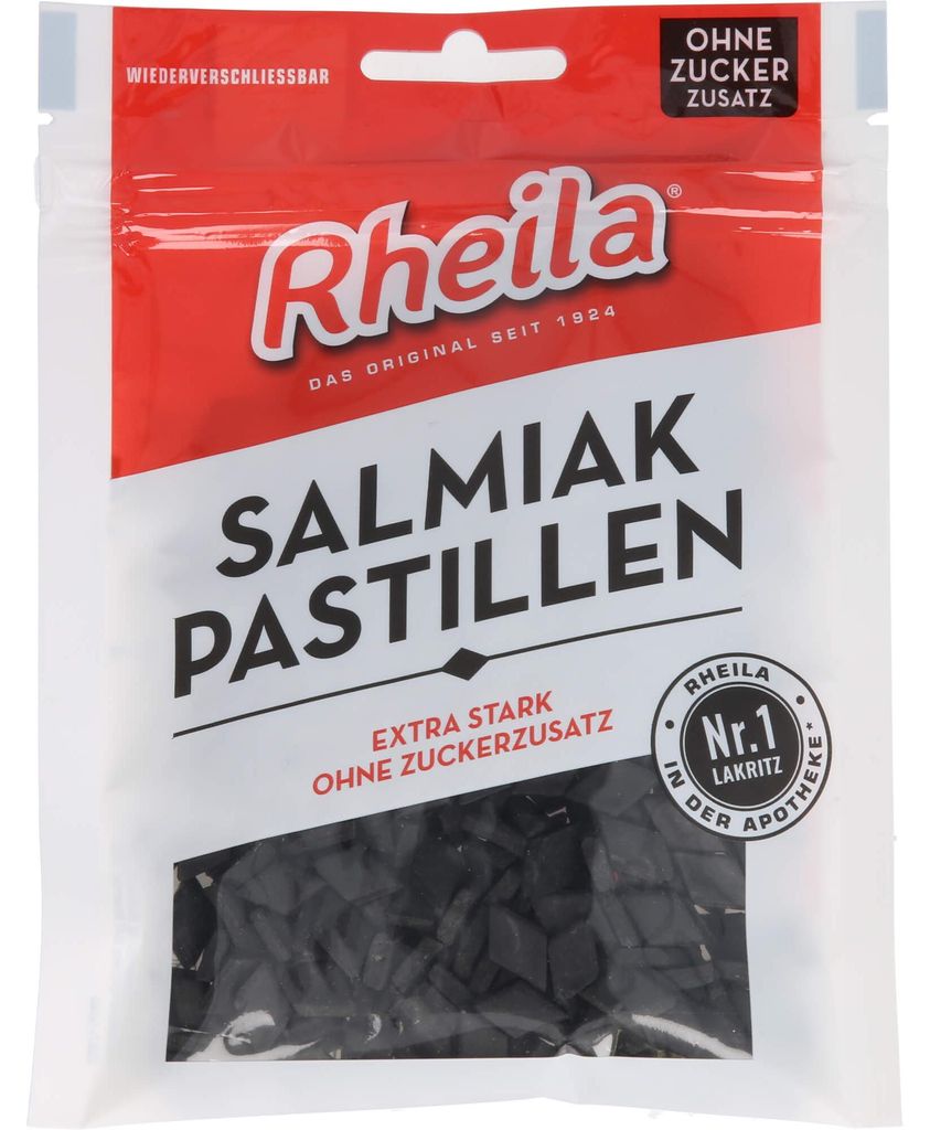 Rheila Salmiak Pastilky bez cukru 90 g Obrázek produktu 