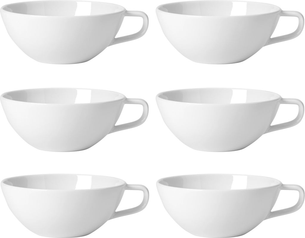 Villeroy & Boch ARTESANO ORIGINAL Teetassen 120ml 6er Set weiß Porzellan