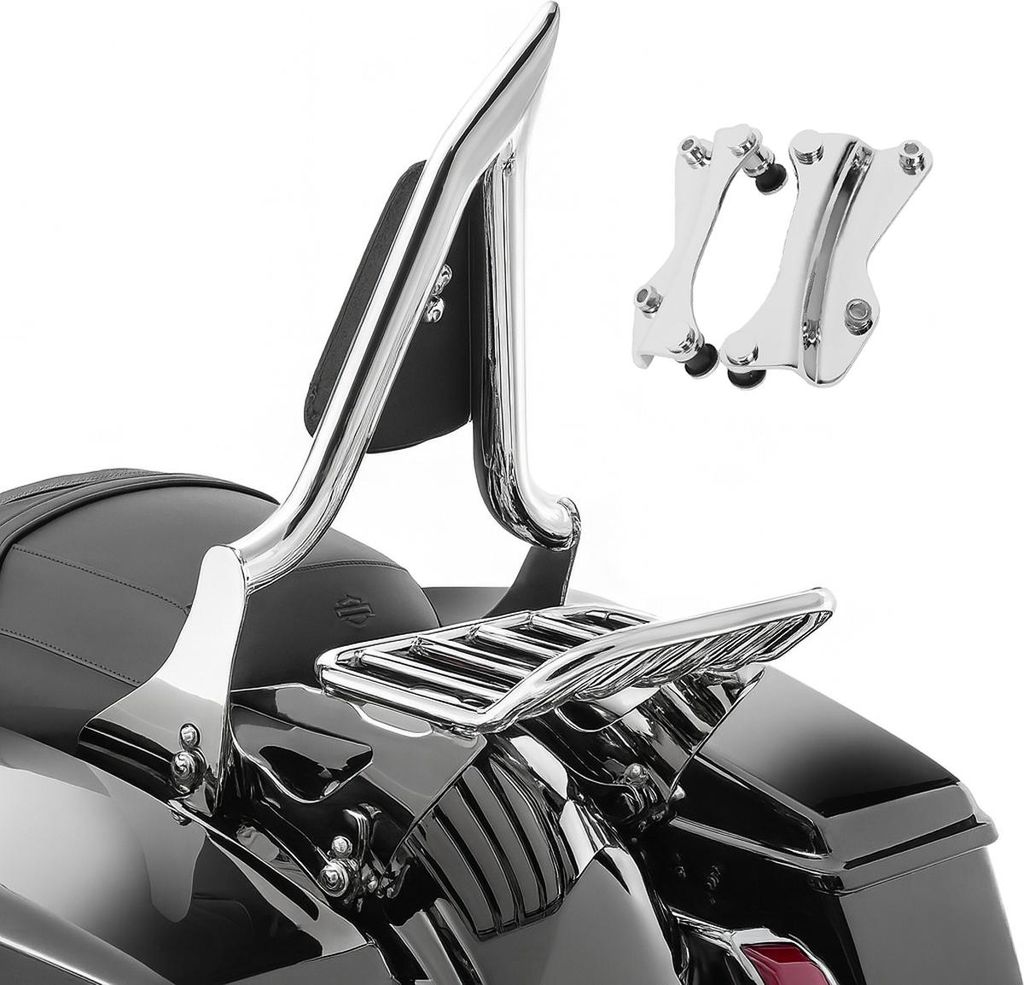 Sissybar passend für Harley Davidson CVO Street Glide 14-25 mit Gepäck