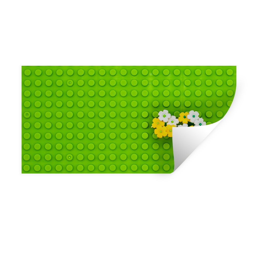 MuchoWow Wandtattoo Wandsticker Wandaufkleber Unterlage mit Blumen 120x60 cm Selbstklebend und Repositionierbar - Sticker - Dekorfolie
