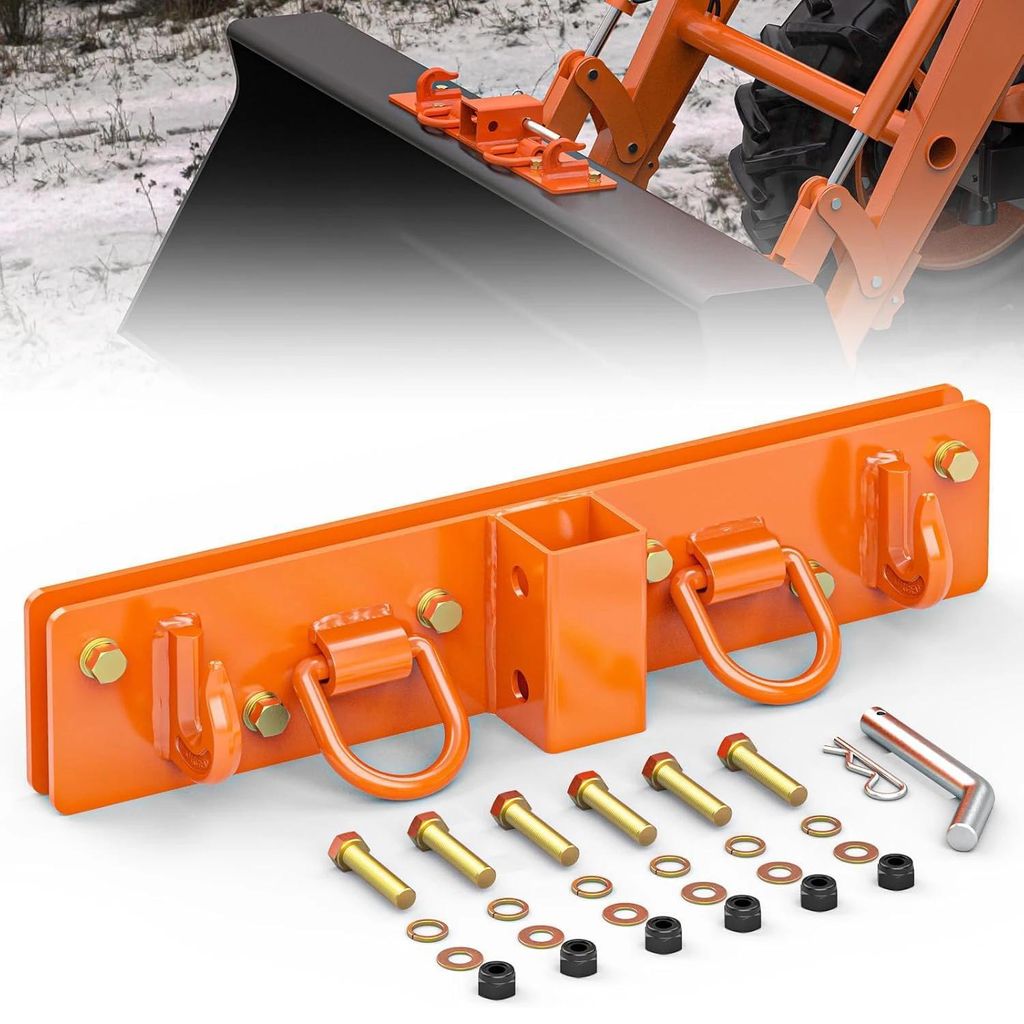 Schwerlast Traktor-Schaufelhaken - Zug- und Hebezubehör - Verstärkte Stahlplatte - Geschmiedeter D-Ring - Für Frontlader 134,6–182,9 cm