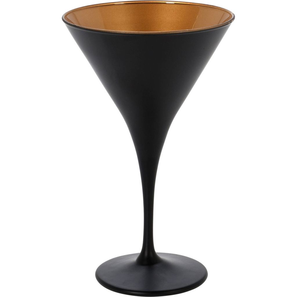 Martini-Cocktailglas Schwarz/Gold Produktbild 