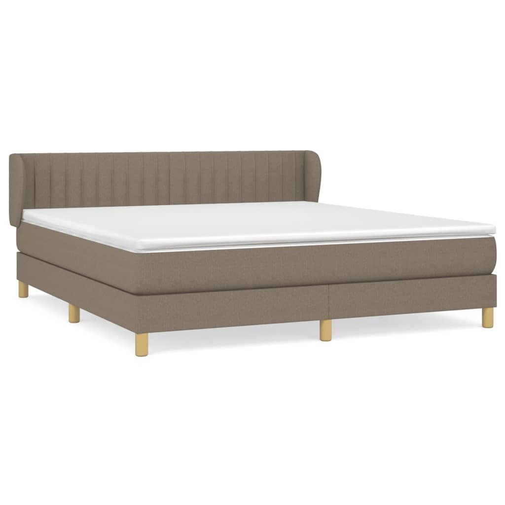 "SALE 2026"Boxspringbett/bettgestell - Bettrahmen - Doppelbett - mit Matratze Taupe 160x200 cm Stoff - Polsterbett Klassische Betten DE8177643