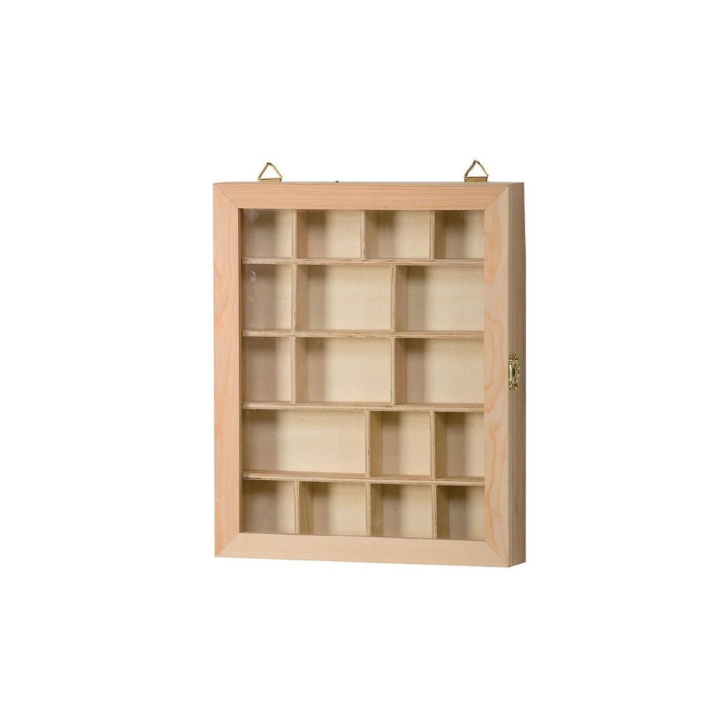 Vitrine mit Plexiglas 22,5x27,5 cm Holz Artemio