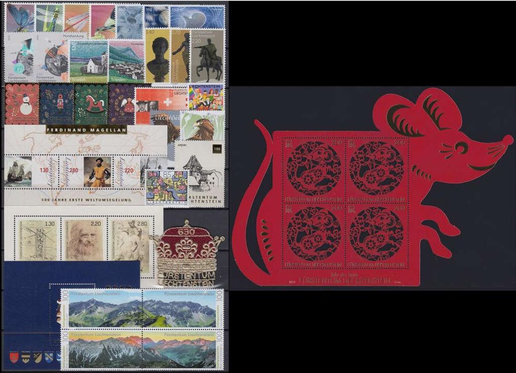 Liechtenstein 2019 postfrisch ** Nr. 1932-1968 Block 32-34