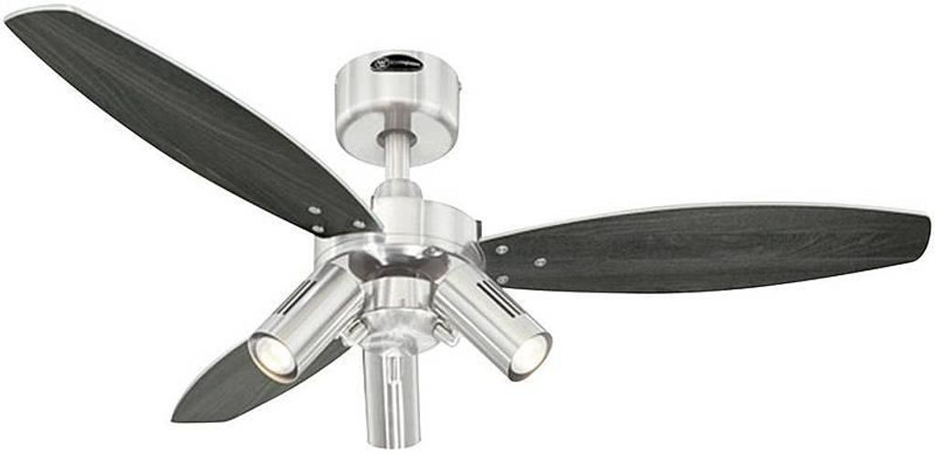 Deckenventilator Jet Plus Nickel 105 cm mit Beleuchtung und Fernbedienung