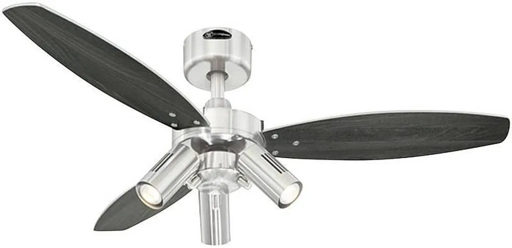Ventilateur de plafond silencieux Jet Plus 105 cm Nickel et télécommande