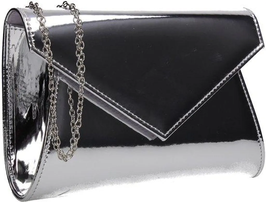 Sac à main argenté uni pour femme : design moderne et taille unique