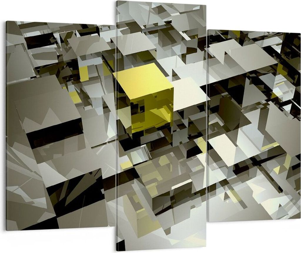 Bild auf Leinwand - Leinwandbild - Architektur Blöcke Design geometrisch - 130x100cm - Wand Bild - Wanddeko - Leinwanddruck - Bilder - Kunstdruck ...