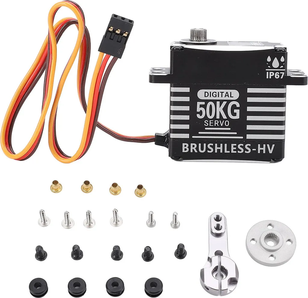 Servo 50kg Anti-Casse Tout Métal Étanche pour Usage Intensif 180°