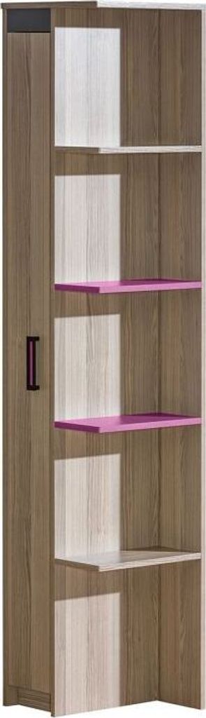 Schrank Kinderzimmer Rosa / Grau / Braun 187x39x38 cm