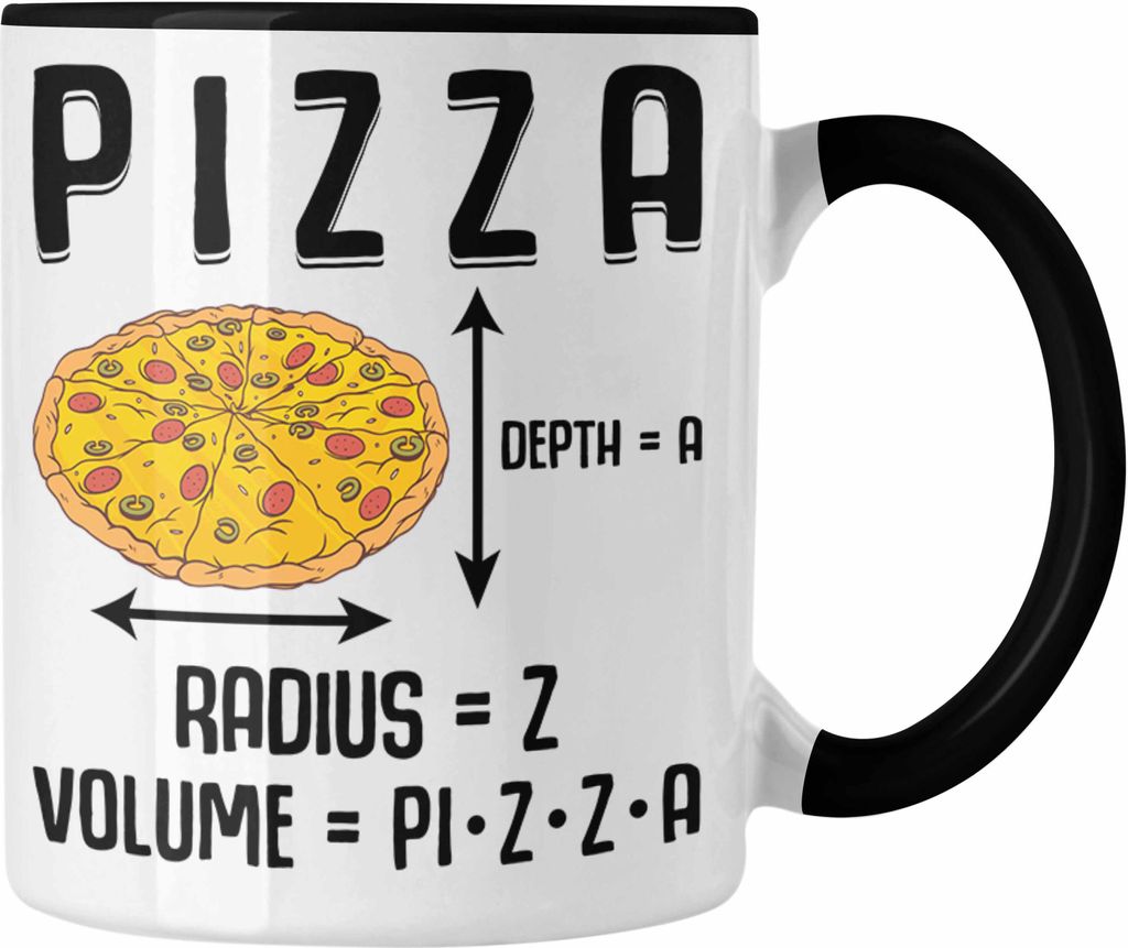 Trendation - Lustige Pizza Tasse Geschenk Pizza-Liebhaber Spruch Geschenkidee Pizzalover (Schwarz)