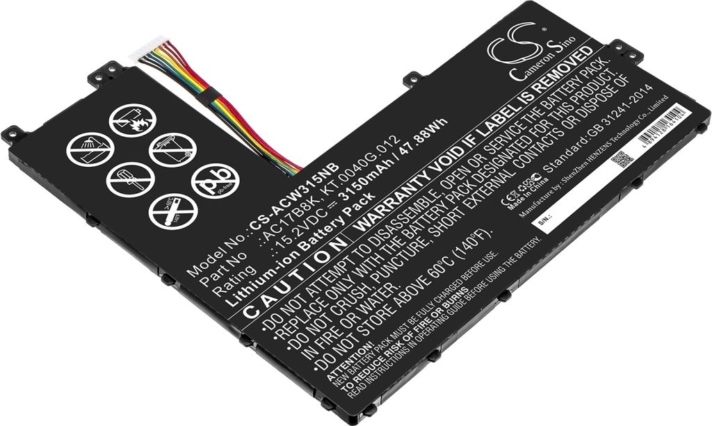 Akku für Acer Swift 3 SF315-52-38XH Li-Ion 15,2 Volt 3150 mAh schwarz.